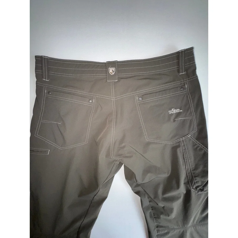 Kuhl Taupe Green Nylon Stretch Mens Hiking Outdoor Trail Utility‎ Pants 38x30